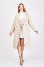 SevdeUgur Kadın Krem Kaşe Kaban / Collection L Beden