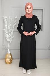 Kutay Collection Mevsimlik Bağlamalı Kadın Tesettür Namaz Elbisesi, Terletmeyen Namaz Kıyafeti, Dökümlü Ferace XL Beden