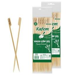 Kafem Yassı Çöp Şiş 25 Cm 50 Li