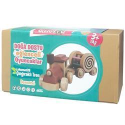 Kolat Oyuncak Quokka Naturel Torna Burun Lokomotifli Çıngıraklı Tren MR0024