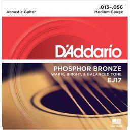 D'Addario EJ17 Phosphor Bronze Medium, 13-56 Akustik Gitar Tel Takımı