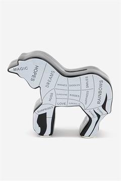 Relaxdays Seramik Kumbara Unicorn Siyah