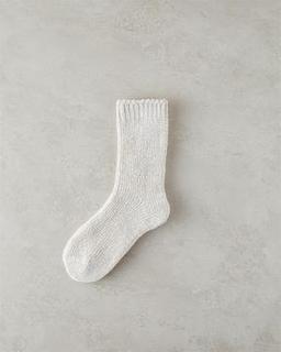 Chenille Kadın Soket Çorap Ekru