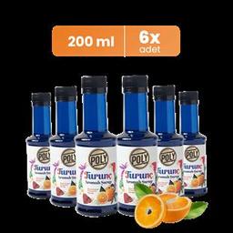 Poly 6'lı Turunç Aromalı Kahve Şurubu (6X200 ML.)