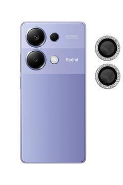 Xiaomi Redmi Note 13 Pro - 4G Uyumlu Kristal Taşlı Kamera Lens Koruyucu
