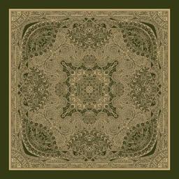 Pamuklu 140cm x 140cm Şal Eşarp - Etnik Haki