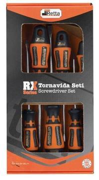 Retta 6 Parça Düz - Yıldız Tornavida Seti - RXS6000
