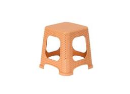 Sağlam Plastik Star Rattan Küçük Tabure (1 ADET) Tik