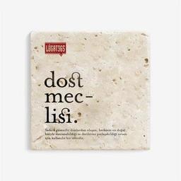 Dost Meclisi Taş Bardak Altlığı