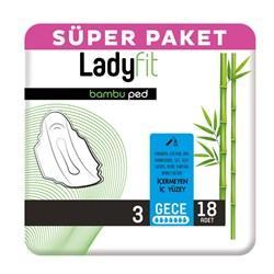 Lady Fit Bambu Ped Gece 18'li