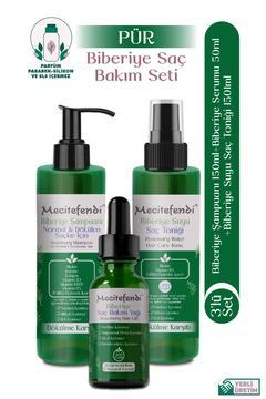 Biberiye Saç Bakım Seti Pür - Biberiye Şampuan + Biberiye Suyu Saç Toniği + Biberiye Serumu