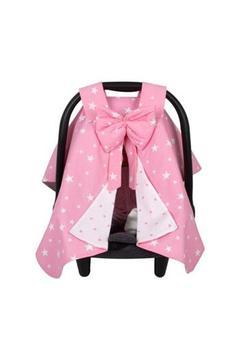 Sevi Bebe Fiyonklu Anakucağı Örtüsü - Pembe Yıldız 204-2