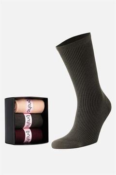 Aytuğ Kadın Modal 3 Çift Özel Kutulu Çok Renkli Soket Çorap 42036 2