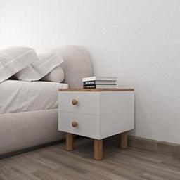 Sezeray Bohem 2 Çekmeceli Komodin Atlantik Çam Beyaz