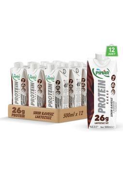 Pınar Kakaolu Protein Süt 500 ml x 12 Adet