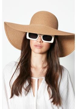 C&City Kısa Kenar Hasır Plaj Şapkası Y8201 Vizon