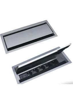 Nead 3810 -10 Modül Masa Üstü Çift Açılır Priz Kutusu 5 Prizlik