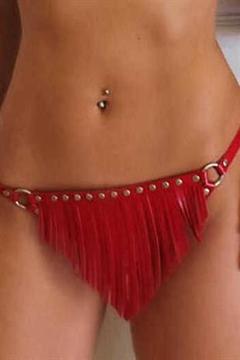 Aria's Closet Yumuşak Deri Harness Fantezi Tanga