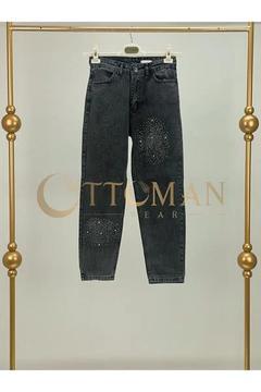 Taşlı-İncili Jean Koyu Gri OTW2025