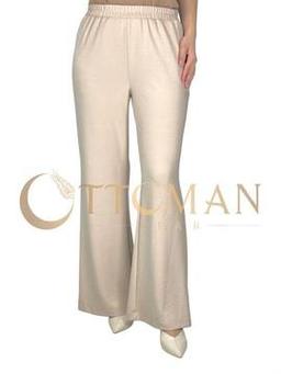 İspanyol Paça Pantolon Bej OTW1099