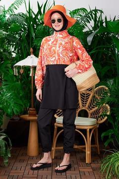 GİRDAP DESENLİ TESETTÜR MAYO