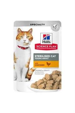 Hills Tavuklu Kısırlaştırılmış Sterilised Yetişkin Yaş Kedi Maması 85gr X 12 Adet