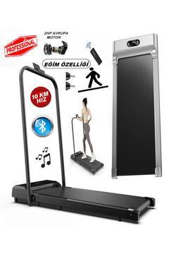 Bluetoothlu Eğimli Yürüme Koşu Bandı 2hp Motor Fitness Katlanır 7 Katman Akıllı Koşu Pedi Kumandalı