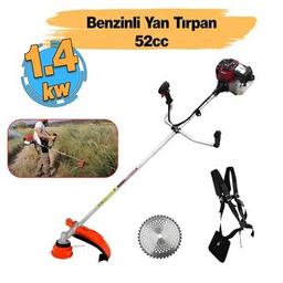 SOLAX CG520 Benzinli Yan Tırpan Çim Biçme Testeresi 1.4 Kw 51.7 cc Bisiklet Kollu Omuz Askılı Misina