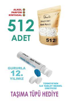 Sıkıştırılmış Bebek Mendili 512 Adet Paket