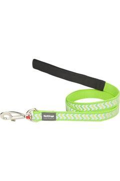 Red Dingo Fosforlu Ziggy Desenli Uzatma Köpek Tasması Yeşil 15 mm