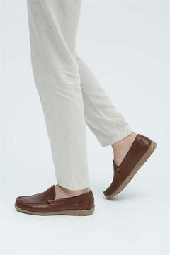 CALLAGHAN Erkek Hakiki Deri Kızıl Kahve Loafer Ayakkabı