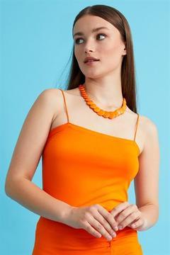 ORANJ İP ASKILI VİSKON BÜSTİYER