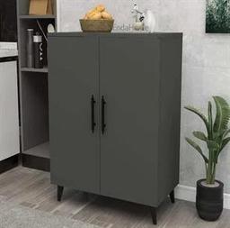 Enda Home 3 Raflı 2 Kapaklı Çok Amaçlı Dolap Antrasit