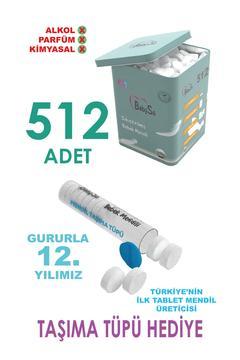 Sıkıştırılmış Bebek Mendili 512 Adet Metal Kutulu