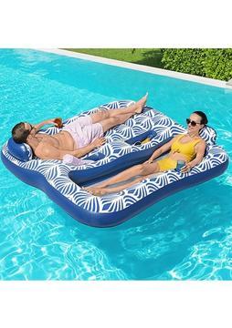 Mediterian Gri 43653 2 Kişilik Havuz Deniz Yatağı Fileli Delux 204X188CM Pompa Dahil Değildir