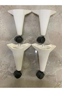 Tekerlekli Sehpa Masa Ayağı, Akıllı Sehpa Ayağı, Sihirli Sehpa Ayağı Beyaz 4 Adet 360 Derece 20 Cm