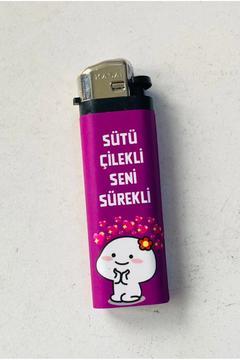 Qubby ''Sütü Çilekli'' Full Kaplamalı Gazlı Hediyelik Çakmak