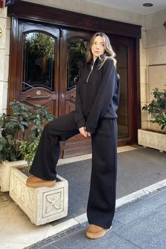 Fermuar Detay Basic Eşofman Takımı - Siyah