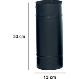 Emaye Soba Borusu Siyah Mat 33Cm