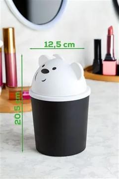 Qlux Hippo Çöp Kovası Siyah Beyaz L-00586