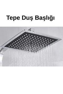 Kare Siyah Krom Abs Sert Plastik Malzeme Yağmurlama Tepe Duş Başlığı (Sadece Tepe Başlık)