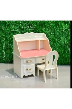 minyatür çalışma masası çalışma sandalyesi