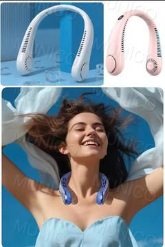 Taşınabilir Boyun Vantilatörü Eller Serbest Bıçaksız Fan Giyilebilir Kişisel Spor Taraftarı Şarjlı