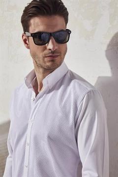 G 1397 Slim Fit Beyaz Spor Gömlek