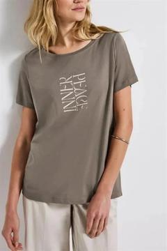 VALERIE TAYLOR Kadın Sıfır Yaka Baskılı Regular Fit Kısa Kollu Tişört 2506425