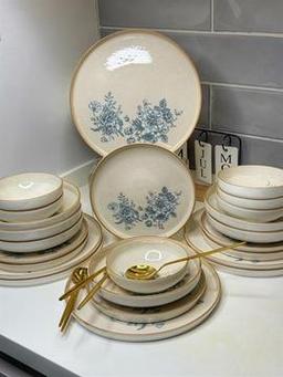 24 Parça Helen Porselen Yemek Takımı & Kaşık Çatal Bıçak Seti