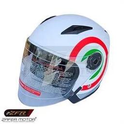 Jeikai Çenesiz Vizörlü Kask Beyaz X1