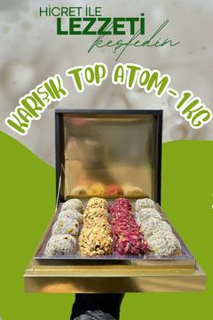 Özel Kutuda Karışık Top Atom 1kg - Atıştırmalık Çerez - Cezerye