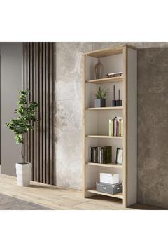 Hunerika Lilium 5 raflı Kitaplık -Wood Beyaz-Minifiks Bağlantılı