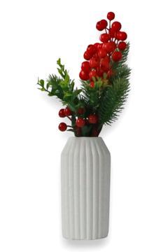 Vazo Küçük Vazo Masa Üstü Vazo Ev Dekorasyon Vazo Beyaz Model 27